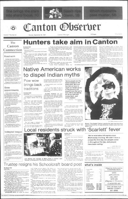 Canton Observer for September 30, 1991 - Canton Public Library
