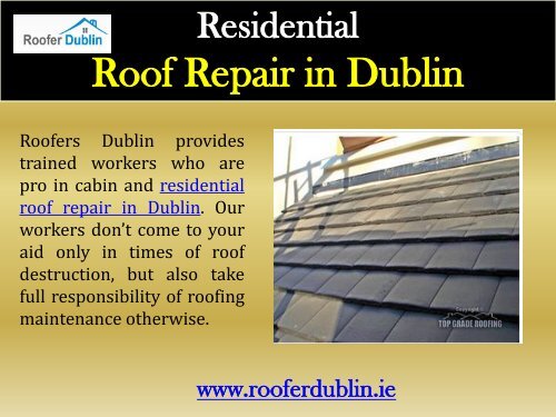 Residential Roof Repair in Dublin