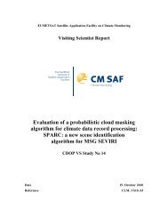 Evaluation of a probabilistic cloud masking algorithm for ... - CM SAF