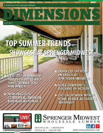 July Dimensions Newsletter Sprenger Midwest