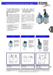 Positionsschalter Position switch MSG - Zander AAchen