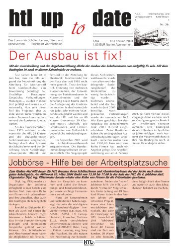 Der Ausbau ist fix! - HTL Braunau