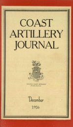 COAST ARTILLERY, JOURNAL - Air Defense Artillery