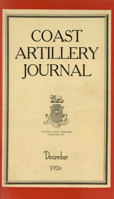 COAST ARTILLERY, JOURNAL - Air Defense Artillery