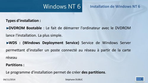 SIO1 SI1-L02 Cours -- Windows NT6