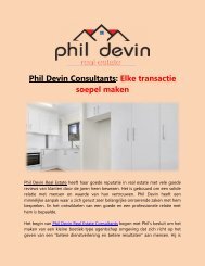 Phil Devin Consultants: Elke transactie soepel maken