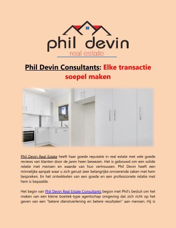 Phil Devin Consultants: Elke transactie soepel maken