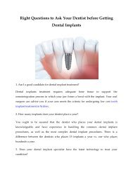 Right Questions to Ask Your Dentist before Getting Dental Implants