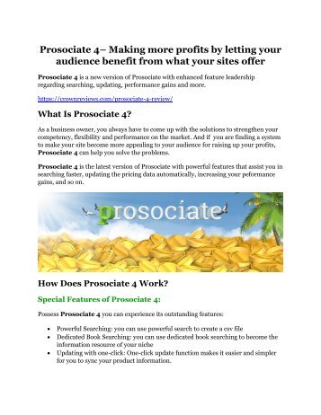 Prosociate 4 Review-MEGA $22,400 Bonus & 65% DISCOUNT 