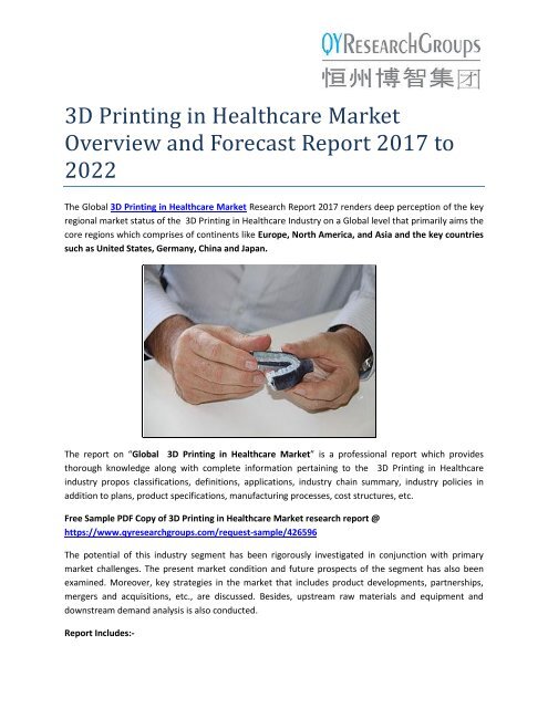 3D Printing in Healthcare Market-PDf