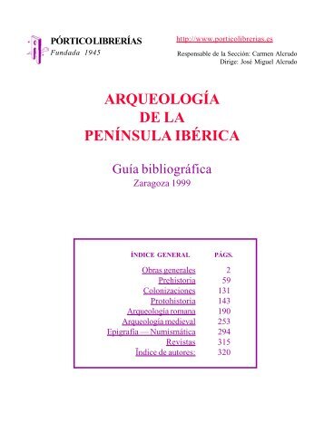 arqueología de la península ibérica - Pórtico librerías