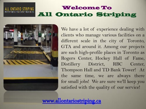 Striping Company in Ontario 