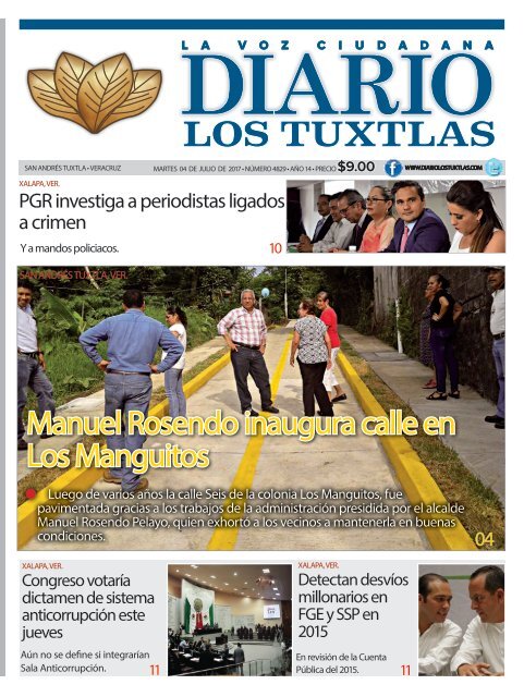 edición de diario los tuxtlas del día 04 de julio de 2017