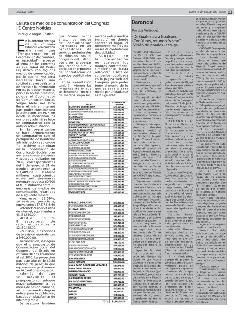 edición de diario los tuxtlas del día 04 de julio de 2017