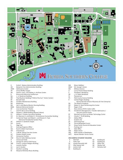 Printable Map - Florida Southern College