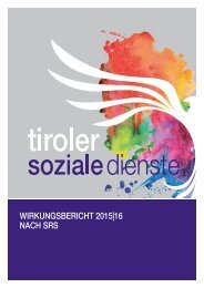 Jahresbericht Tiroler Soziale Dienste 2015 - 2016