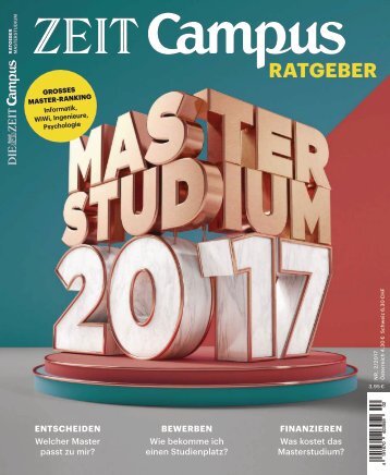 ZEIT CAMPUS RATGEBER Masterstudium