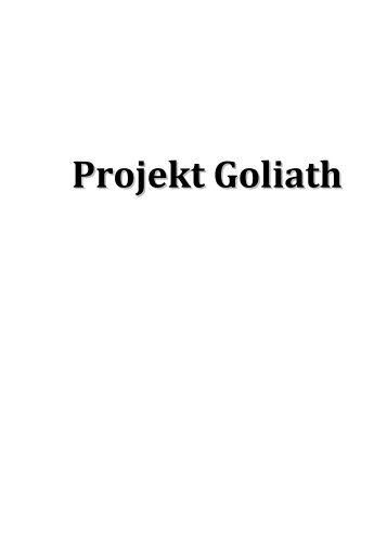 Leseprobe Projekt Goliath