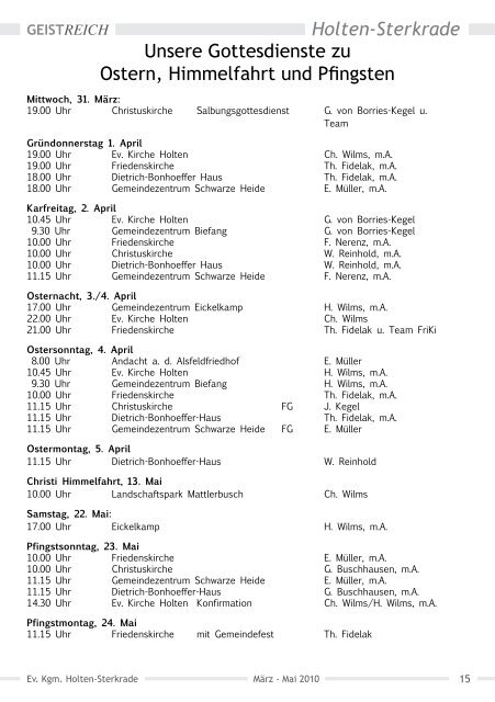 Thema - Evangelische Kirchengemeinde