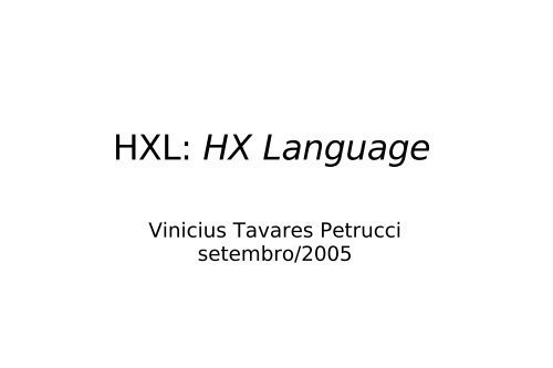 HXL: HX Language
