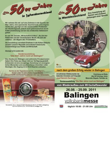 Die 50er Jahre in Westdeutschland - Stadthalle Balingen