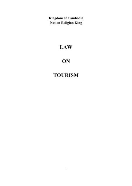 Law of tourism cambodia