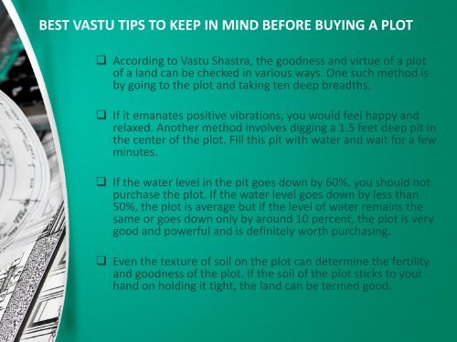 BEST VASTU TIPS TO KEEP IN MIND BEFORE BUYING A PLOT