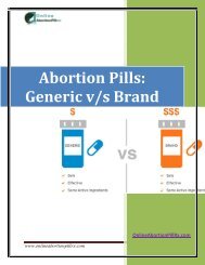 Abortion Pills Generic versus Brand