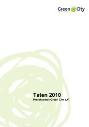 Tätigkeitsbericht 2010 - Green City eV