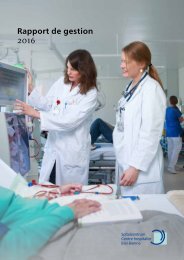 Rapport de gestion 2016 - Centre hospitalier Bienne