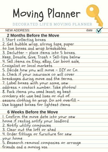 Free Moving Planner by Decorated Life
