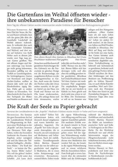 Weilroder Gazette Juli/August 2017