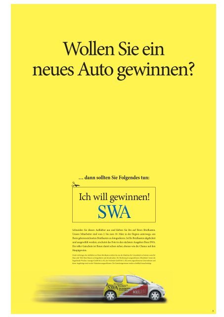 Wollen Sie ein neues Auto gewinnen? - Siegerländer Wochen