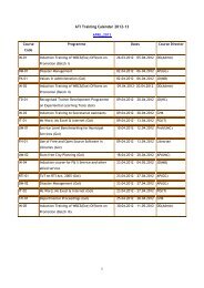 ATI Training Calendar 2012-13 - Administrative Training Institute