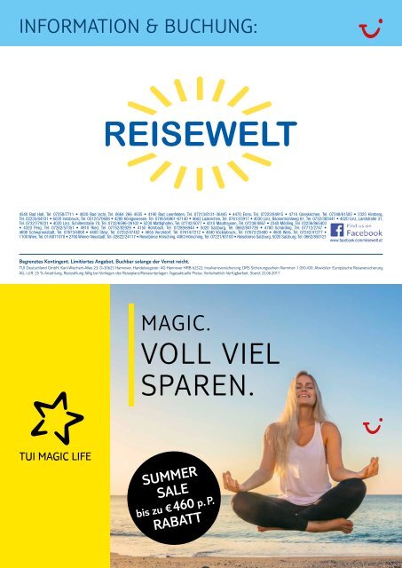 Last Minute TUI Angebote bei der Reisewelt!