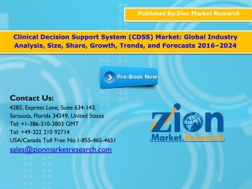 Global Clinical Decision Support System &#40;CDSS&#41; Market, 2016–2024