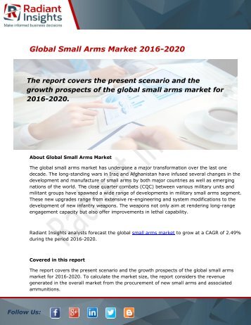global small arms market The market attractive analysis has also been provided in the report for providing a detailed insight into the global small arms and light weapons (salw) market. global small arms market The market attractive analysis has also been provided in the report for providing a detailed insight into the global small arms and light weapons (salw) market.