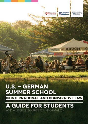 Welcome Broschuere U.S.-German Summer Law School 2017