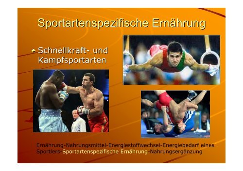 Sportgerechte Ernährung