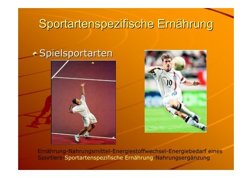 Sportgerechte Ernährung