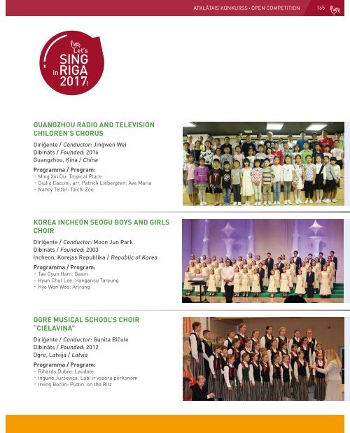 European Choir Games 2017 - Program Book