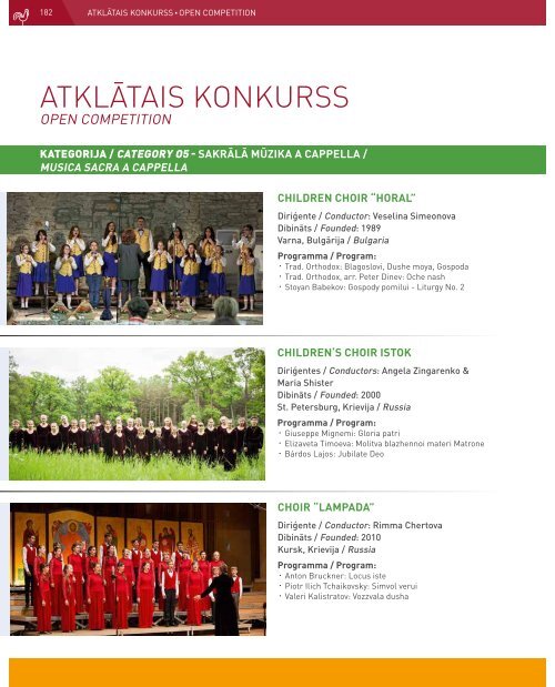 European Choir Games 2017 - Program Book