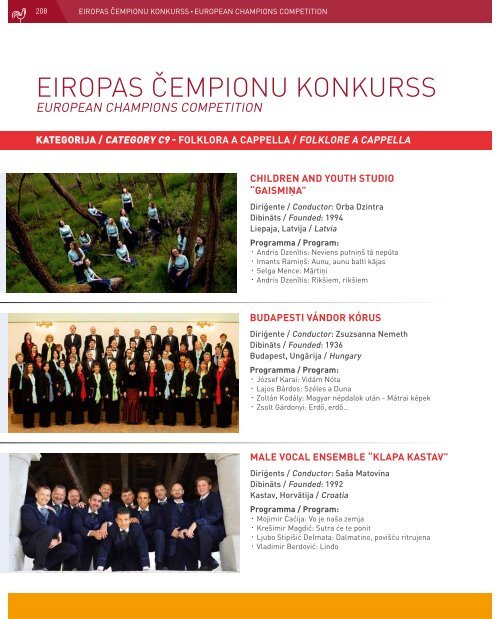 European Choir Games 2017 - Program Book