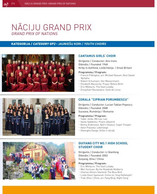 European Choir Games 2017 - Program Book