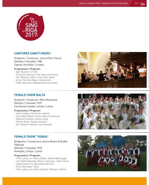 European Choir Games 2017 - Program Book