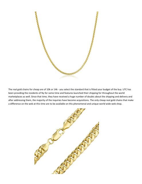 Real gold chains - Where to Get it on the web