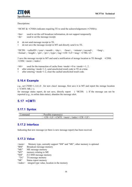 MC5716 Technical Specification ZTE CORPORATION - wless.ru