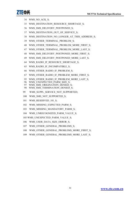 MC5716 Technical Specification ZTE CORPORATION - wless.ru