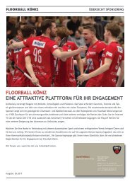 Floorball Köniz - Uebersicht Sponsoring