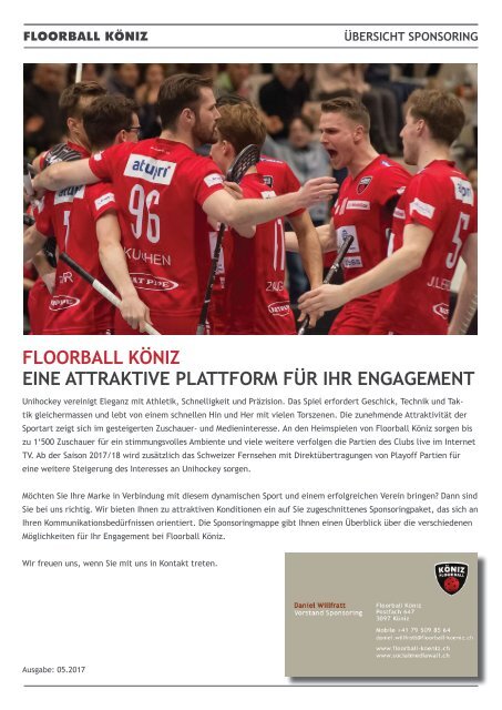 Floorball Köniz - Uebersicht Sponsoring